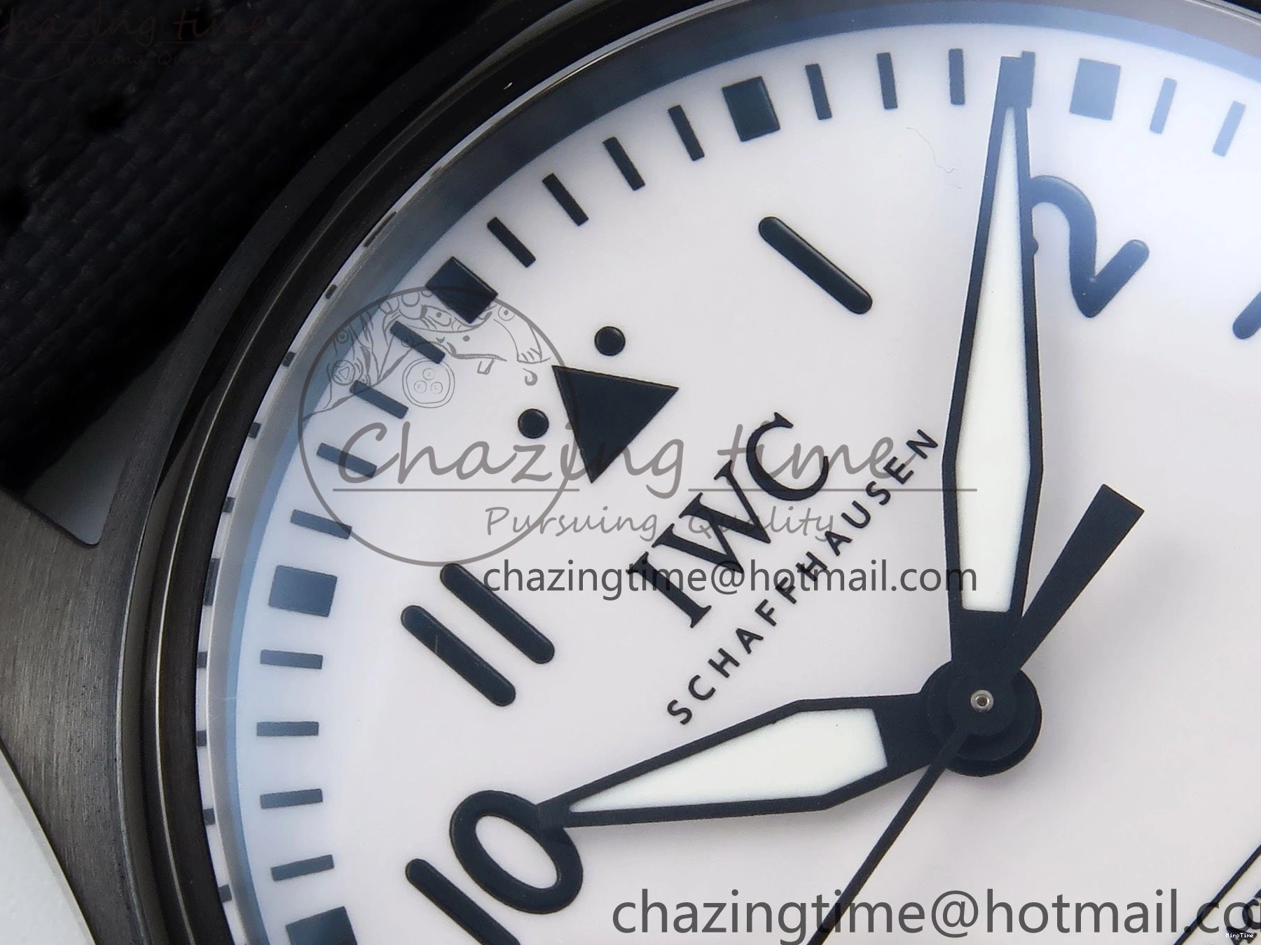 MIROTIME 0129 Pilot Black Ace BLSF 1:1 Best Edition White Lume Dial on Black Nylon Strap MIYOTA OnTrend 7021